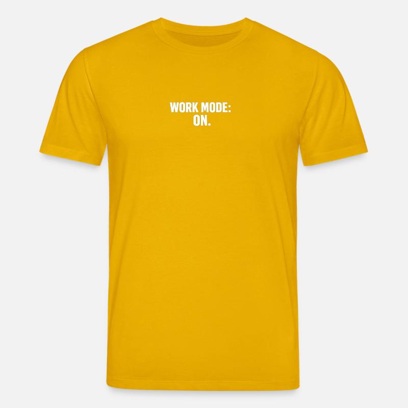 Arbeitsmodus an: Starke Typografie - Stanley/Stella Unisex Bio-T-Shirt CREATOR  - Spektralgelb