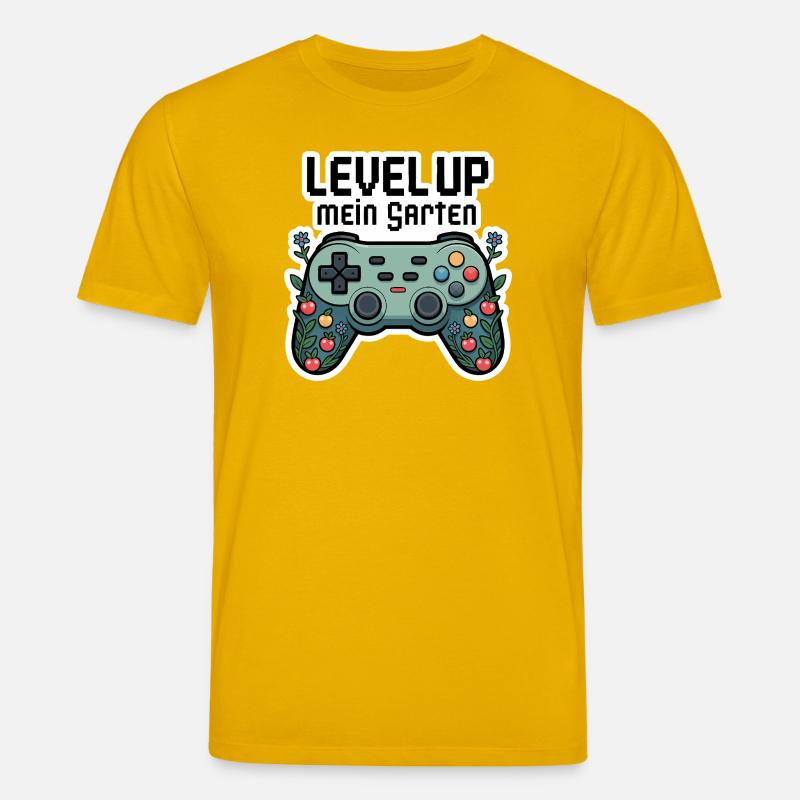 Level Up Garten-Controller Design - Stanley/Stella Unisex Bio-T-Shirt CREATOR  - Spektralgelb