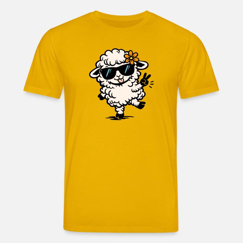Mouton dansant – Illustration drôle avec style - T-shirt bio CREATOR Stanley/Stella Unisexe - jaune spectre