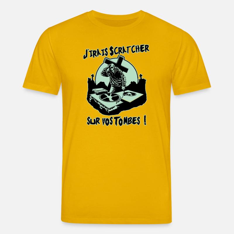 ICH WERDE AUF EURE GRÄBER KRATZEN! - Stanley/Stella Unisex Bio-T-Shirt CREATOR  - Spektralgelb