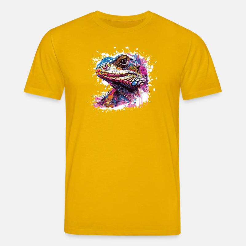 Echse Graffiti  - Stanley/Stella Unisex Bio-T-Shirt CREATOR  - Spektralgelb