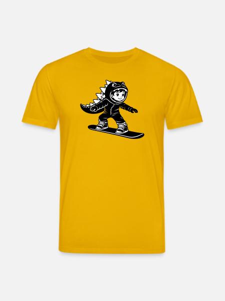 Snowboard Dragon Boy - Stanley/Stella CREATOR Unisex Organic T-Shirt - spectra yellow