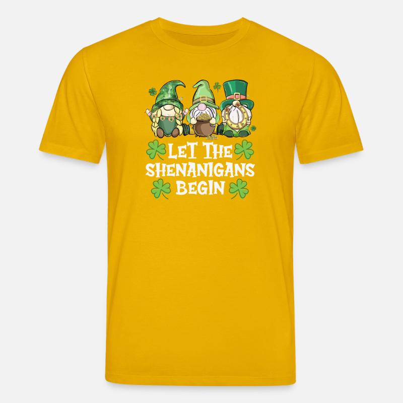 Lasst die Eskapaden beginnen: Irisches Gnom-Design - Stanley/Stella Unisex Bio-T-Shirt CREATOR - Spektralgelb