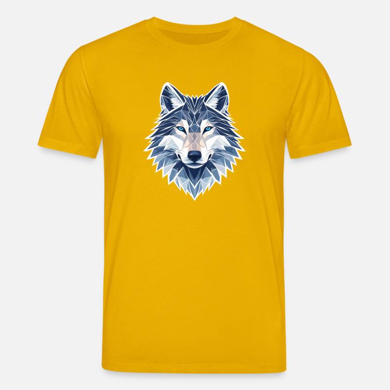 Geometrischer Wolf - Moderner Geometrischer Wolf  - Stanley/Stella Unisex Bio-T-Shirt CREATOR  - Spektralgelb