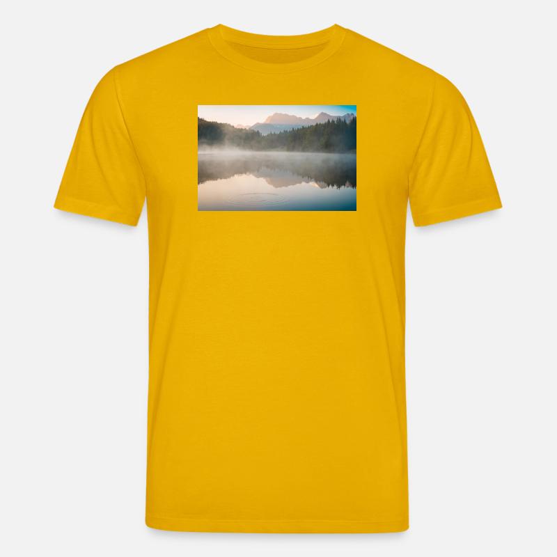 Morgennebel am stillen See - Stanley/Stella Unisex Bio-T-Shirt CREATOR  - Spektralgelb