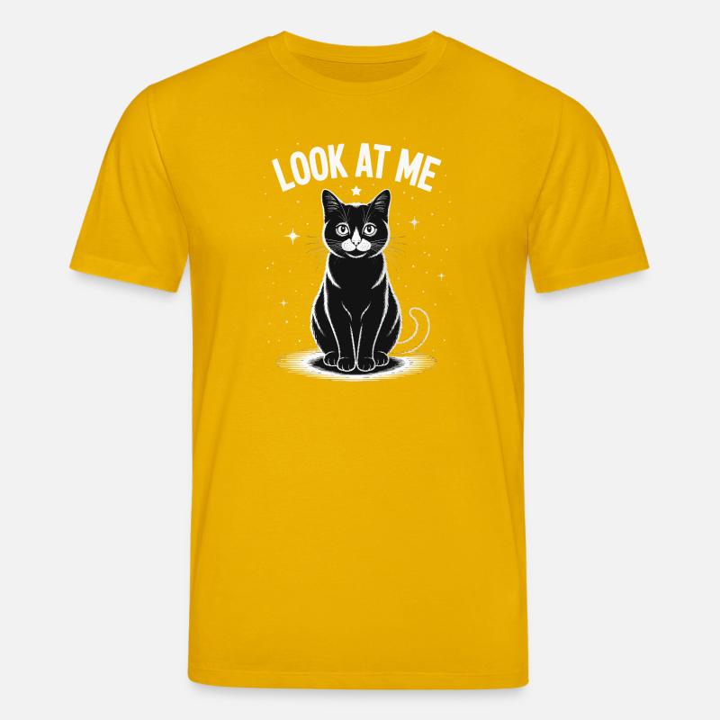 Regarde-moi - Ciel étoilé de chat - T-shirt bio CREATOR Stanley/Stella Unisexe - jaune spectre