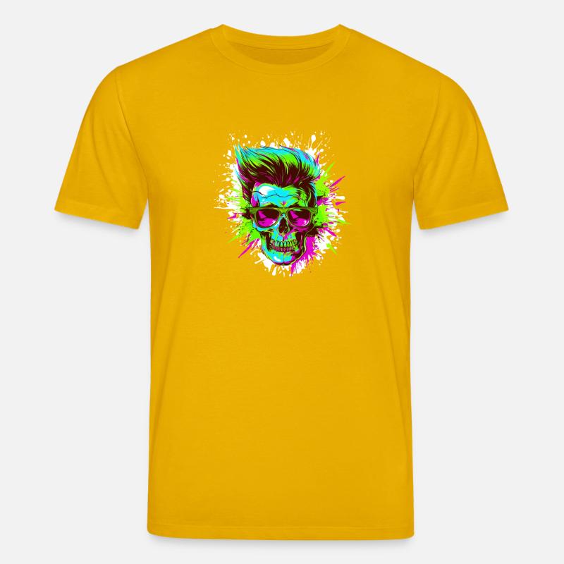 Techno Totenkopf Party - Stanley/Stella Unisex Bio-T-Shirt CREATOR  - Spektralgelb