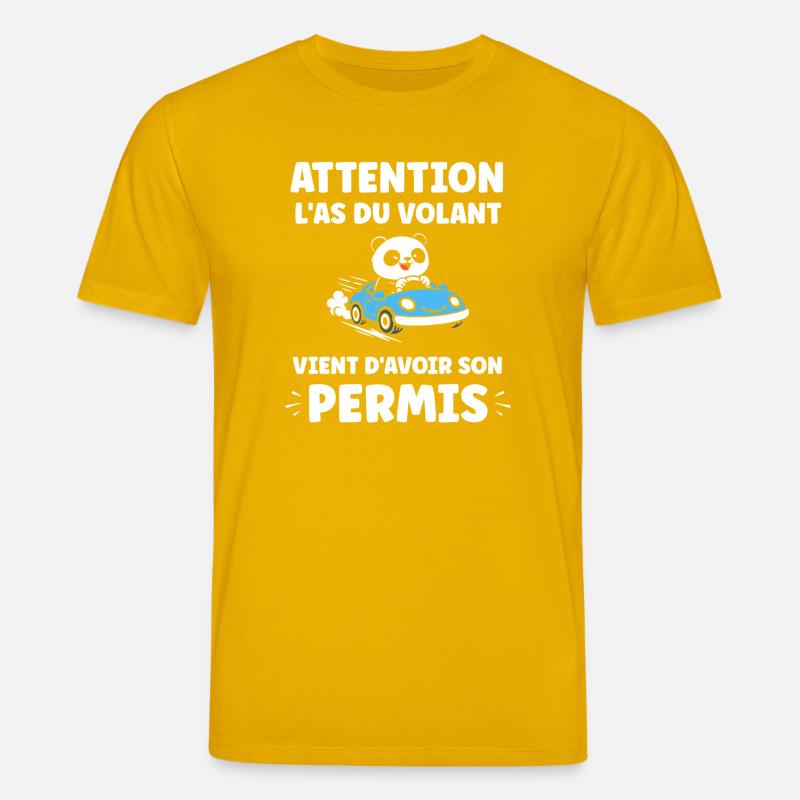Führerschein-Humor - Stanley/Stella Unisex Bio-T-Shirt CREATOR  - Spektralgelb