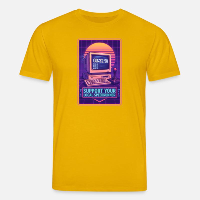 Speedrunner supporten | Retro Gaming Timer - Stanley/Stella Unisex Bio-T-Shirt CREATOR  - Spektralgelb