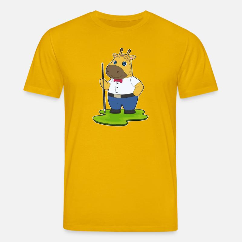 Giraffe Billiard Queue Sport - Stanley/Stella Unisex Bio-T-Shirt CREATOR  - Spektralgelb