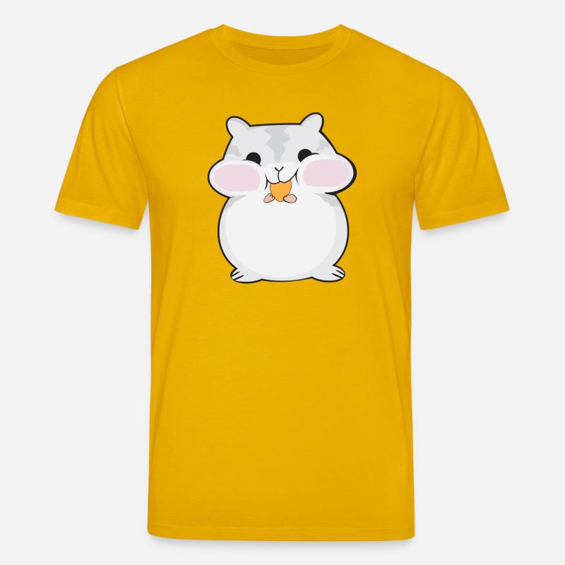 Dessin animé de hamster dodu mignon - T-shirt bio CREATOR Stanley/Stella Unisexe - jaune spectre