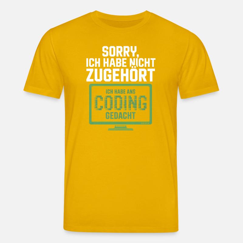Sorry, I thought coding - Stanley/Stella CREATOR Unisex Organic T-Shirt - spectra yellow