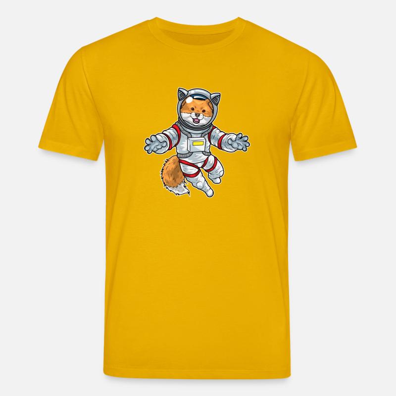 Fuchs Astronaut Weltraum - Stanley/Stella Unisex Bio-T-Shirt CREATOR  - Spektralgelb