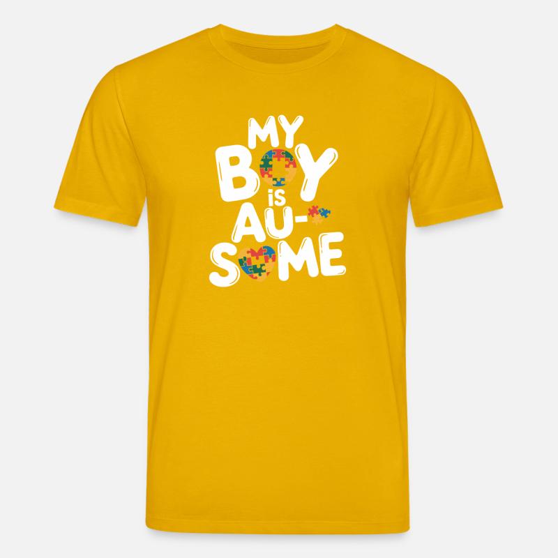 Mein Junge Hat Autismus - Stanley/Stella Unisex Bio-T-Shirt CREATOR - Spektralgelb