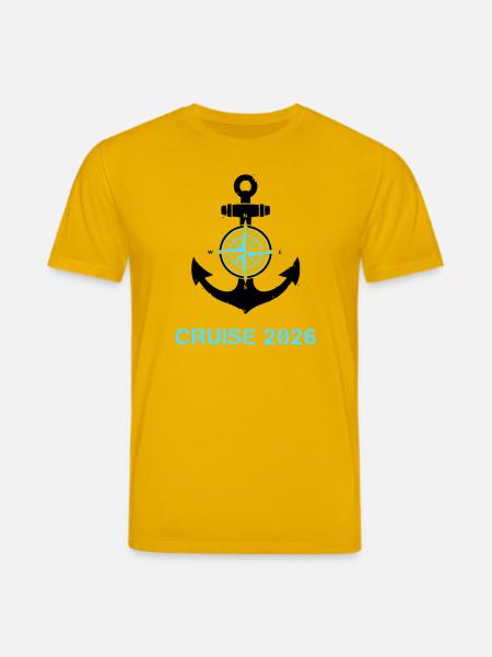 Anchor Compass Cruise 2026 Logo - Stanley/Stella CREATOR Unisex Organic T-Shirt - spectra yellow