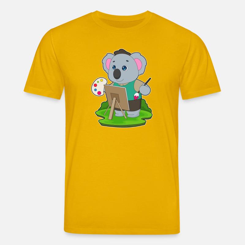 Koala Maler Pinsel Malen - Stanley/Stella Unisex Bio-T-Shirt CREATOR  - Spektralgelb