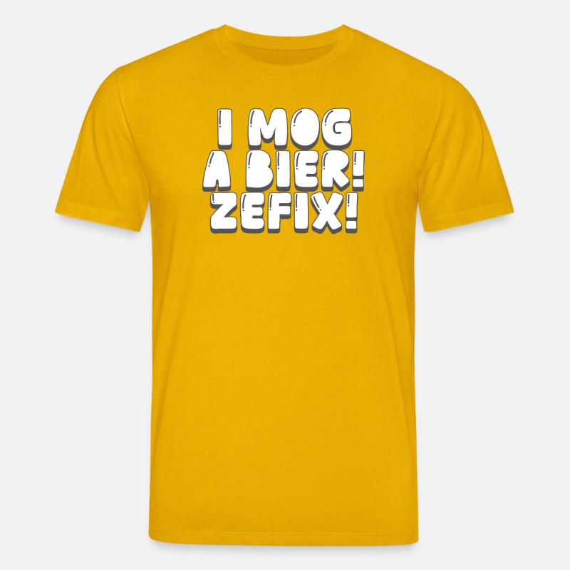 i mog a bier! zefix! - Stanley/Stella Unisex Bio-T-Shirt CREATOR - Spektralgelb