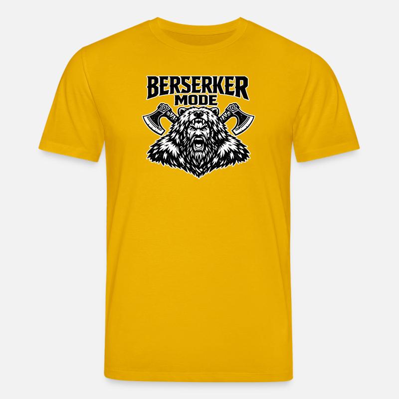 Berserker-Mode Bärachse - Stanley/Stella Unisex Bio-T-Shirt CREATOR  - Spektralgelb