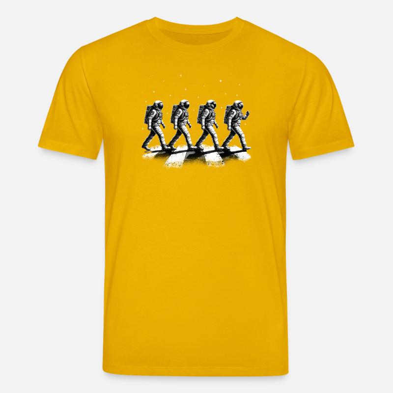 Walking Astronauts Space Exploration - Stanley/Stella CREATOR Unisex Organic T-Shirt - spectra yellow