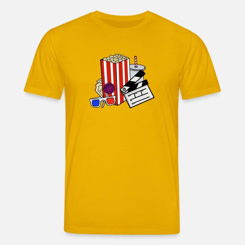 Collage de Snacks de Cinéma Rétro - T-shirt bio CREATOR Stanley/Stella Unisexe - jaune spectre
