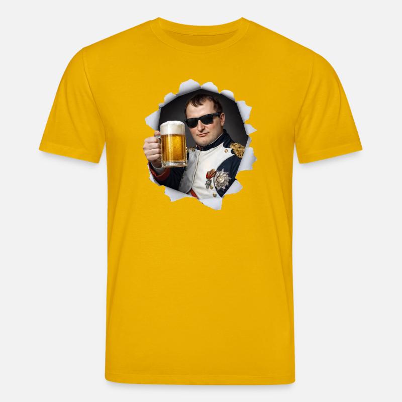 Napoleon hält ein Bier - Stanley/Stella Unisex Bio-T-Shirt CREATOR  - Spektralgelb