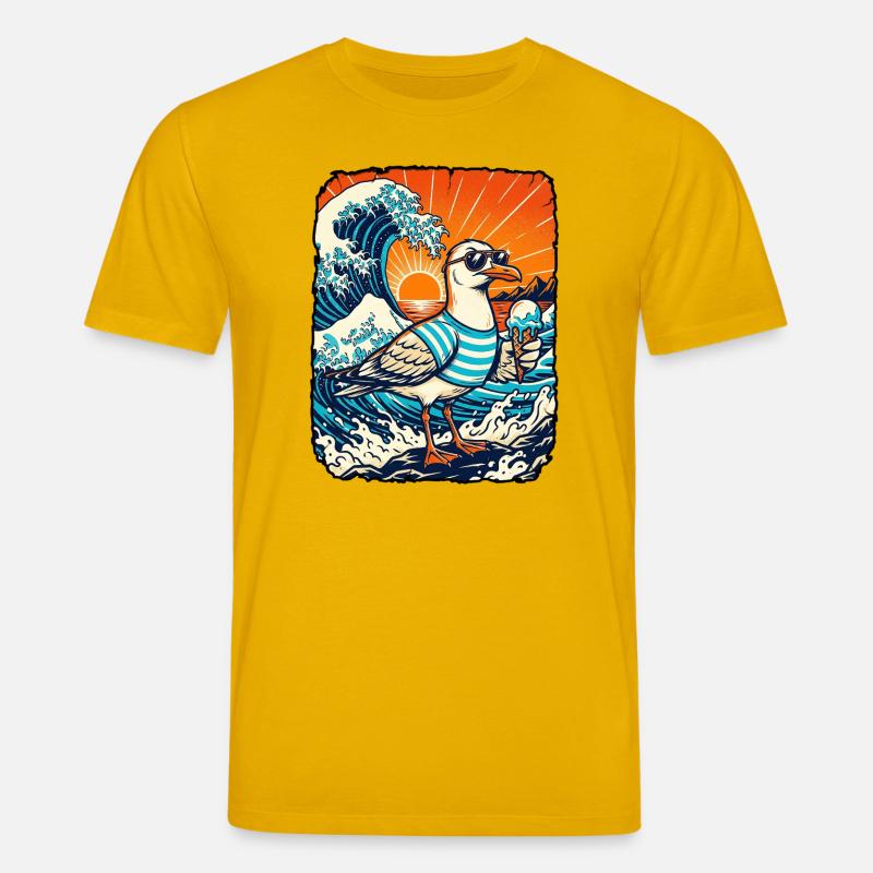 Möwe Eis Kawaii - Stanley/Stella Unisex Bio-T-Shirt CREATOR  - Spektralgelb