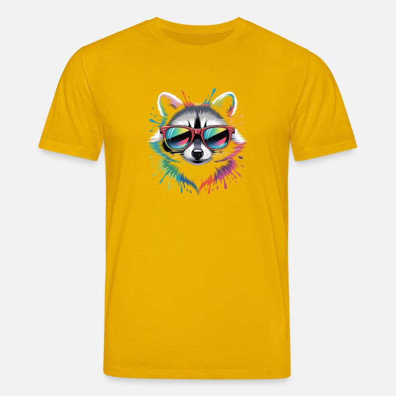 Rainbow Waschbär - Stanley/Stella Unisex Bio-T-Shirt CREATOR - Spektralgelb