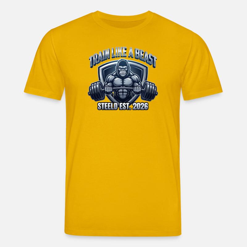 STEELD-Beast Krafttraining - Stanley/Stella Unisex Bio-T-Shirt CREATOR  - Spektralgelb