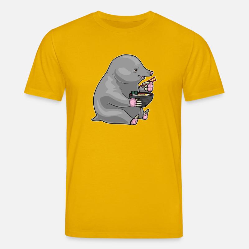 Maulwurf Koch Ramen Kochen - Stanley/Stella Unisex Bio-T-Shirt CREATOR  - Spektralgelb