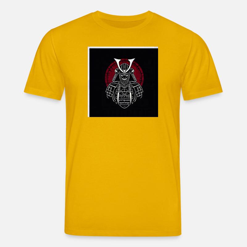 Samurai-Helm mit rotem Wappen - Stanley/Stella Unisex Bio-T-Shirt CREATOR  - Spektralgelb