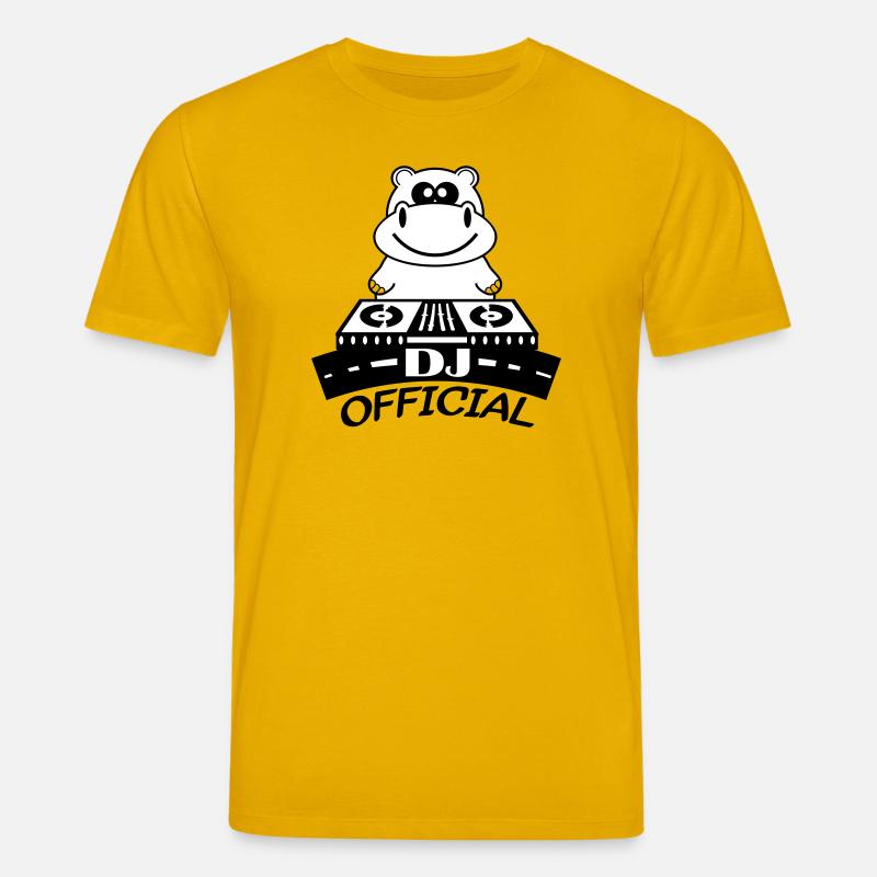 hippo_dj_design2 - T-shirt bio CREATOR Stanley/Stella Unisexe - jaune spectre