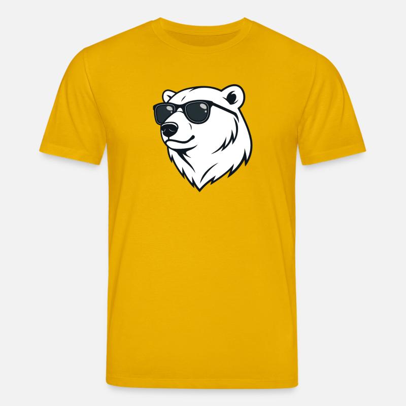 Eisbär Dunkle Brille - Stanley/Stella Unisex Bio-T-Shirt CREATOR  - Spektralgelb