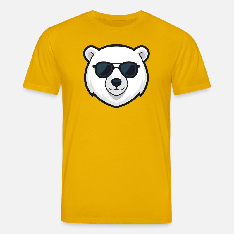 Eisbär-Schwarzbrille - Stanley/Stella Unisex Bio-T-Shirt CREATOR  - Spektralgelb