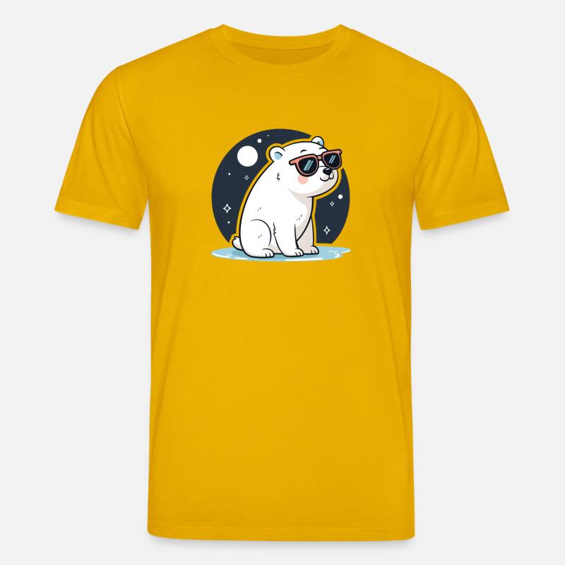 Rote Eisbär-Kosmische Brille - Stanley/Stella Unisex Bio-T-Shirt CREATOR  - Spektralgelb