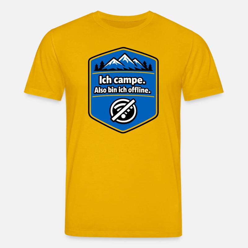 Camping - ich bin offline - Stanley/Stella Unisex Bio-T-Shirt CREATOR  - Spektralgelb