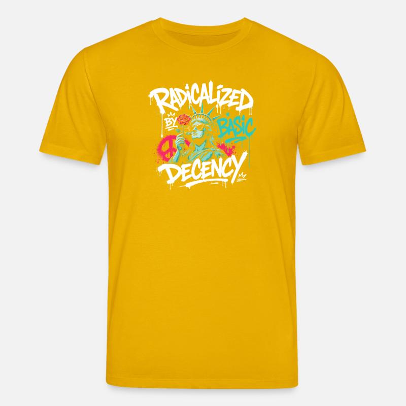 Radikalisierte Basic Decency Graffiti - Stanley/Stella Unisex Bio-T-Shirt CREATOR - Spektralgelb