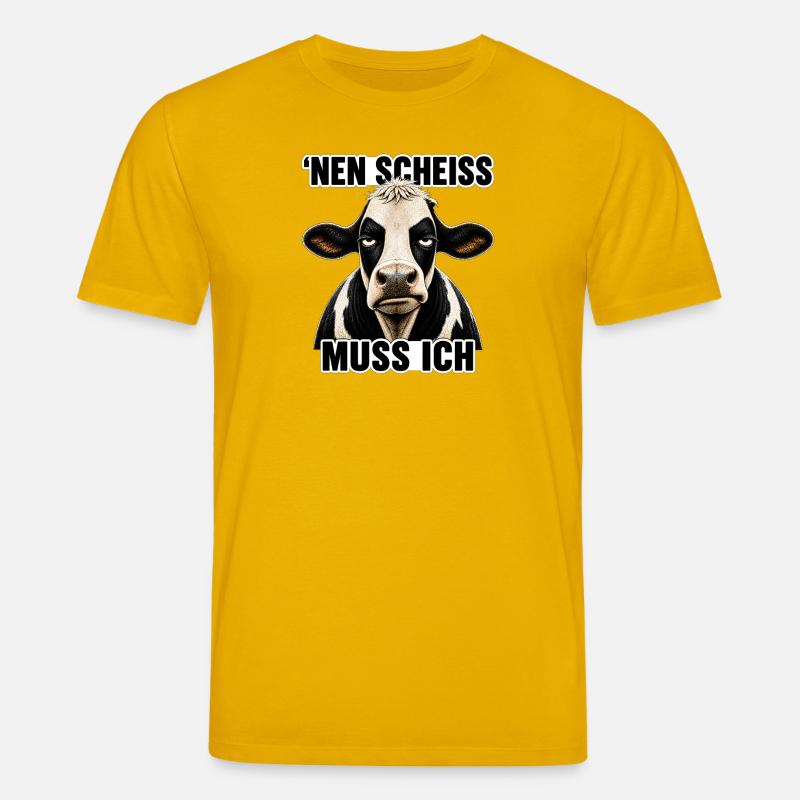 Genervte Kuh `Nen Scheiss Muss Ich - Stanley/Stella Unisex Bio-T-Shirt CREATOR - Spektralgelb