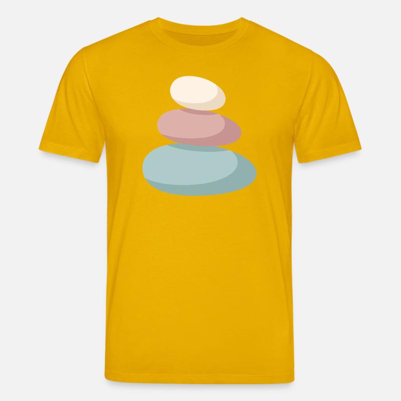 Pastel Stone Stack - Stanley/Stella CREATOR Unisex Organic T-Shirt - spectra yellow