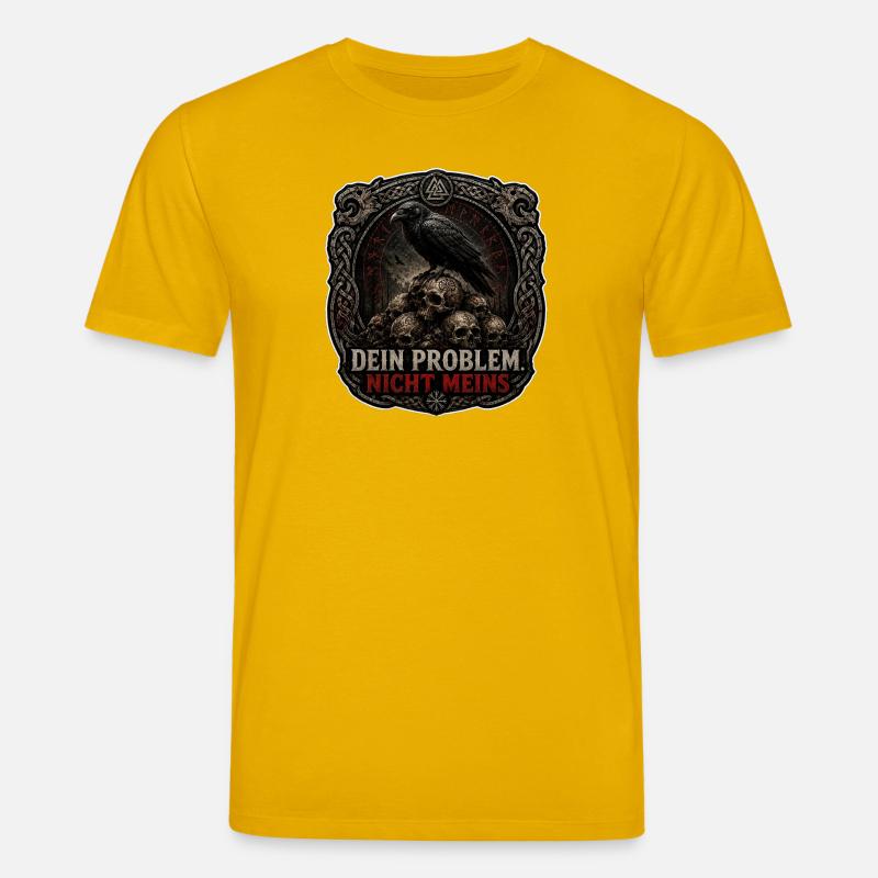 Dein Problem Nicht Meins Gothic Patch - Stanley/Stella Unisex Bio-T-Shirt CREATOR  - Spektralgelb