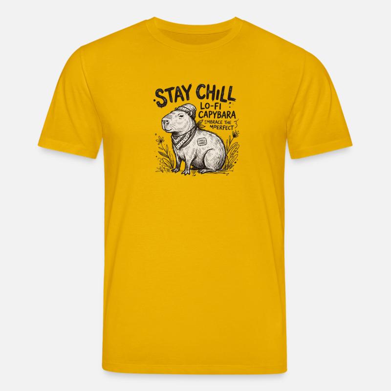 Capybara Chill LoFi Artwork - Stanley/Stella Unisex Bio-T-Shirt CREATOR  - Spektralgelb