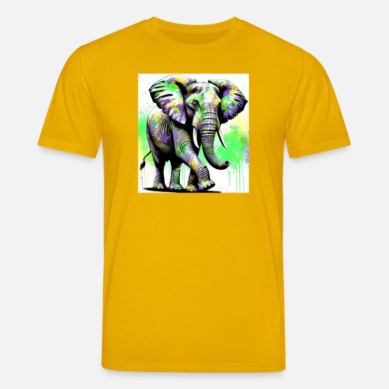 éléphant - T-shirt bio CREATOR Stanley/Stella Unisexe - jaune spectre