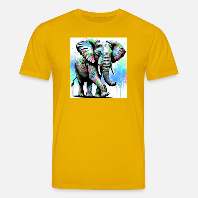 éléphant - T-shirt bio CREATOR Stanley/Stella Unisexe - jaune spectre