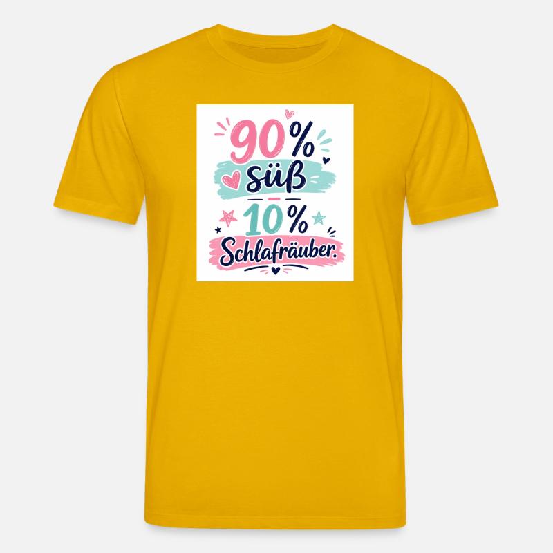 90% süß 10% Schlafräuber - Stanley/Stella Unisex Bio-T-Shirt CREATOR - Spektralgelb