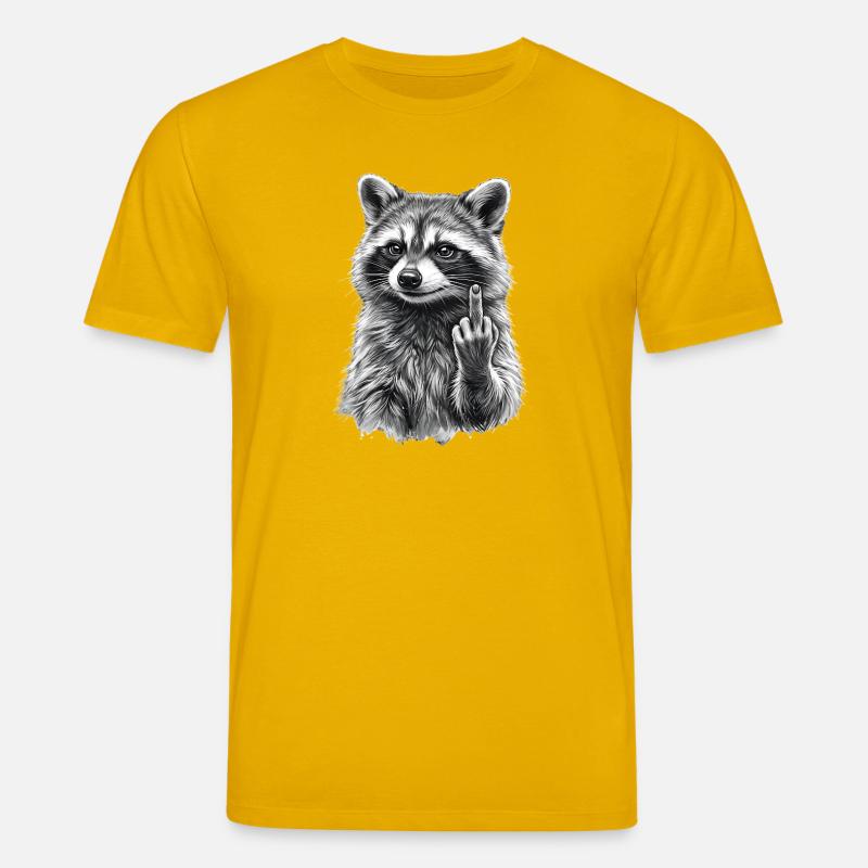 grumpy raccoon - Stanley/Stella CREATOR Unisex Organic T-Shirt - spectra yellow