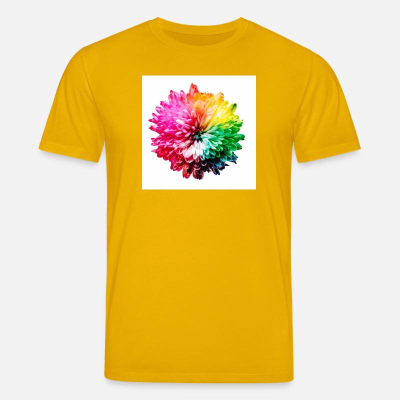 Regenbogen Blüte Explosion - Stanley/Stella Unisex Bio-T-Shirt CREATOR - Spektralgelb