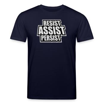 Resist Assist Persist Aktivismus Motivation Logo - Stanley/Stella Unisex Bio-T-Shirt CREATOR  - Navy - Vorne