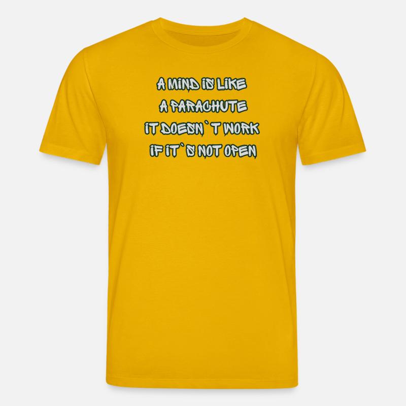 Open Mind Parachute Zitat - Stanley/Stella Unisex Bio-T-Shirt CREATOR - Spektralgelb