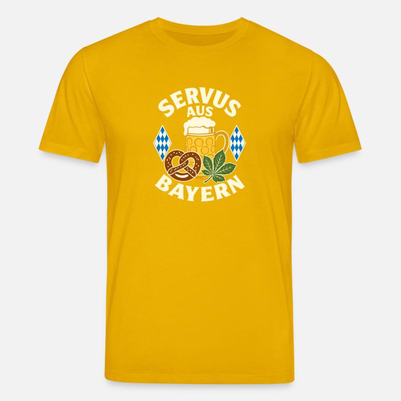 Servus aus Bayern Bierbrezel - Stanley/Stella Unisex Bio-T-Shirt CREATOR  - Spektralgelb