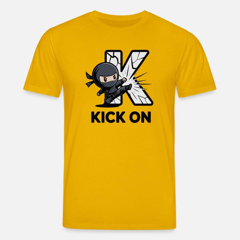 Ninja Kick Through K Logo - T-shirt bio CREATOR Stanley/Stella Unisexe - jaune spectre