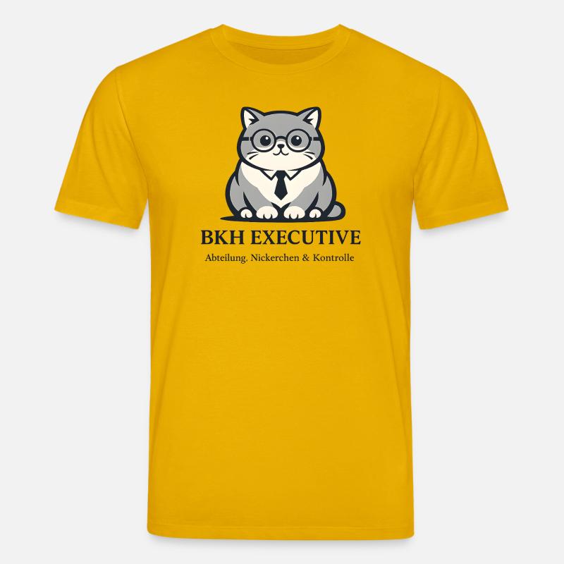 Executive Kater mit Brille - Stanley/Stella Unisex Bio-T-Shirt CREATOR - Spektralgelb